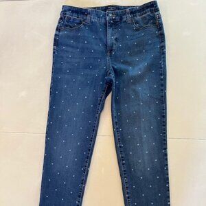 TALBOTS | Polka Dots Simply Flattering 5 pocket Ankle Jeans Size 12